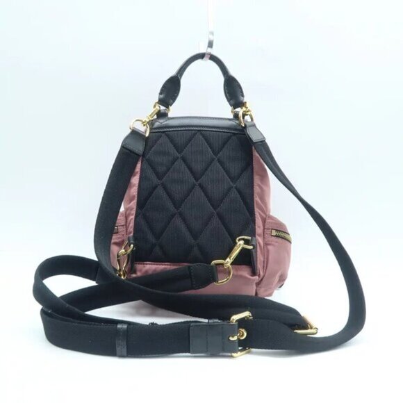 100% Authentic Burberry Rucksack Pink Nylon Backpack 747-08424 - Picture 2 of 12